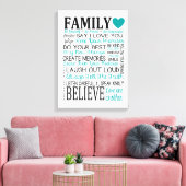 Leinwand der Familienregeln (Insitu (Wohnzimmer))