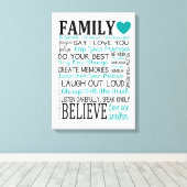 Leinwand der Familienregeln (Insitu (Holzboden))