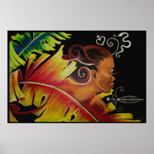 Leinwand der Flammen-IV des Mosaik-II Poster