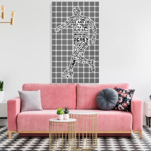 Leinwand der Fußballspielertypografie (Insitu (Wohnzimmer))