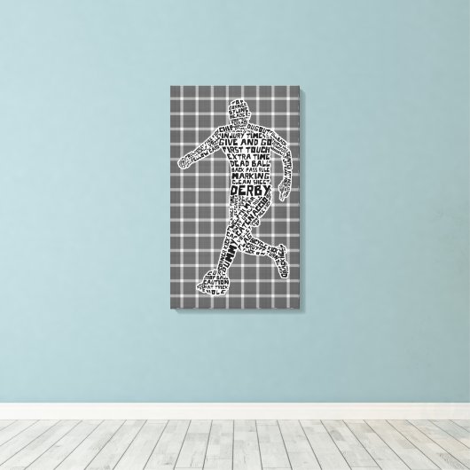 Leinwand der Fußballspielertypografie (Insitu (Holzboden))