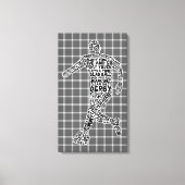 Leinwand der Fußballspielertypografie (Vorderseite)