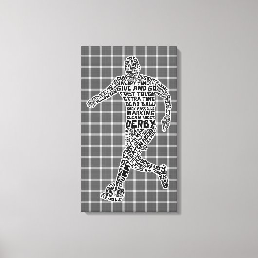 Leinwand der Fußballspielertypografie (Vorderseite)