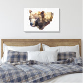 Leinwand der geometrischen Bärendarstellung (Insitu (Schlafzimmer))