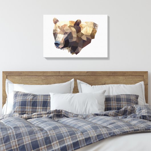 Leinwand der geometrischen Bärendarstellung (Insitu (Schlafzimmer))