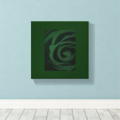 Leinwand der grünen Rose (Insitu (Holzboden))