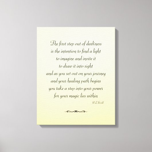 Leinwand der inspirierenden Erholung (Vorderseite)