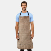 Leinwand der Leinenente, grobkörnig, zerknittert V Schürze (Getragen)