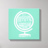 Leinwand der Missionen: Große Kommission für Globu (Vorderseite)