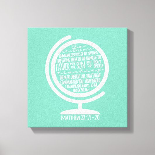 Leinwand der Missionen: Große Kommission für Globu (Vorderseite)