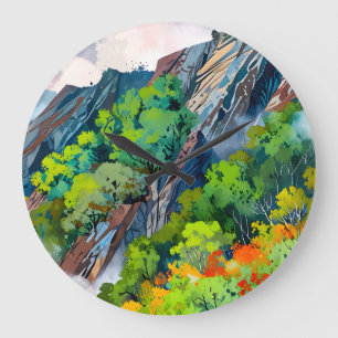 Leinwand der Natur Große Wanduhr