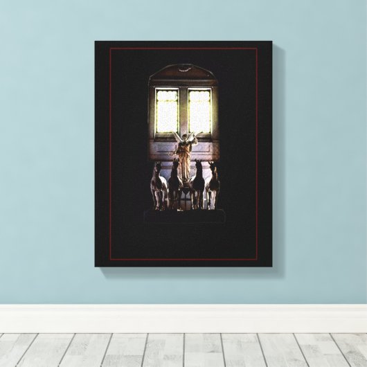 Leinwand der neoklassischen Marmorskulptur (Insitu (Holzboden))