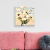 Leinwand der neutralen Peach Ppies Vase (Insitu (Wohnzimmer))