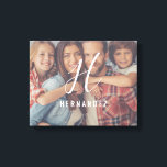 Leinwand der personalisierten Monogramm-Fotos<br><div class="desc">Personalisieren Sie Ihre Zuhause mit einer einzigartigen Foto-Leinwand mit Ihrem Monogramm oder Initial sowie einem Foto mit Ihrer eigenen Familie!</div>