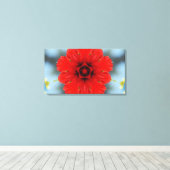 Leinwand der roten Blume (Insitu (Holzboden))