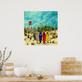 Leinwand der Surfkunst auf Leinwand Poster (Küche)