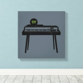 Leinwand der Vintagen Illustration Organ Monogramm (Insitu (Holzboden))
