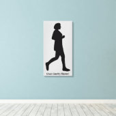 Leinwand der weiblichen Silhouette (Insitu (Holzboden))