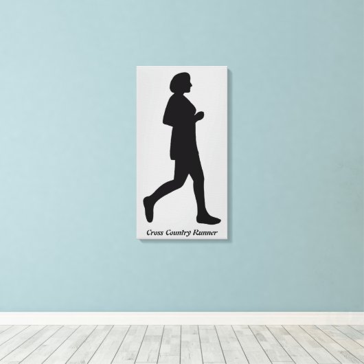 Leinwand der weiblichen Silhouette (Insitu (Holzboden))