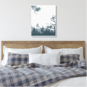 Leinwand des Grauwaldes und der Weißen Illustratio (Insitu (Schlafzimmer))