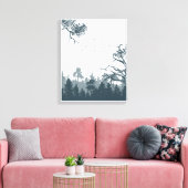 Leinwand des Grauwaldes und der Weißen Illustratio (Insitu (Wohnzimmer))