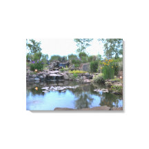 Leinwand des Koi-Teiches mit 3 Stufen