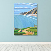 Leinwand des Küstenpfades (Insitu (Holzboden))