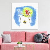 Leinwand des nackten Weihnachtsmanns (Insitu (Wohnzimmer))