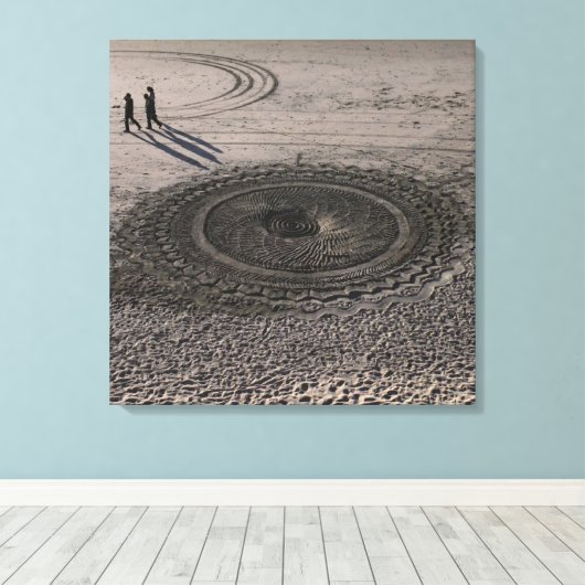 Leinwand des Sandkreises Nr. 4 (Insitu (Holzboden))