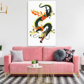 Leinwand des Schwarzen Chinesischen Drachen (Insitu (Wohnzimmer))