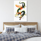 Leinwand des Schwarzen Chinesischen Drachen (Insitu (Schlafzimmer))