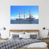 Leinwand des Segelschiffes unter Flaggen Art (Insitu (Schlafzimmer))