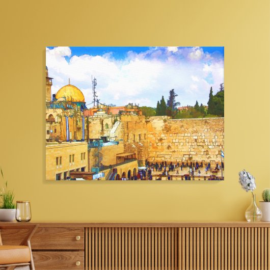 Leinwand des Westerns in Jerusalem (Mauer des Elen (Insitu (Wohnzimmer))
