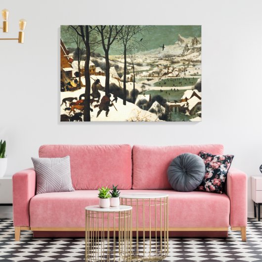 Leinwand Die Jäger im Schnee Pieter Bruegel (Insitu (Wohnzimmer))