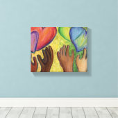 Leinwand Diversity zeichnen Kunst drucken (Insitu (Holzboden))