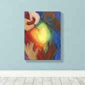 Leinwand Diversity zeichnen  Kunst drucken (Insitu (Holzboden))