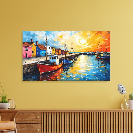 Leinwand Docking Boote Art (Insitu (Wohnzimmer))