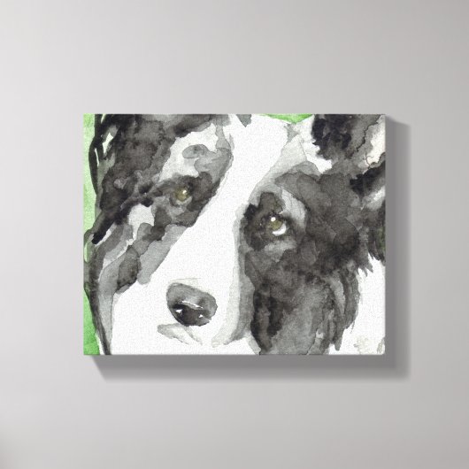 Leinwand Dog Art mit Border Collie (Vorderseite)