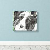 Leinwand Dog Art mit Border Collie (Insitu (Holzboden))