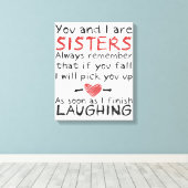 Leinwand "Du und ich sind Schwestern" (Insitu (Holzboden))