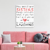 Leinwand "Du und ich sind Schwestern" (Insitu (Wohnzimmer))