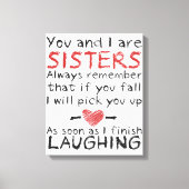 Leinwand "Du und ich sind Schwestern" (Vorderseite)