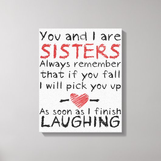 Leinwand "Du und ich sind Schwestern" (Vorderseite)