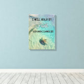 Leinwand durch Treue Mauer (Insitu (Holzboden))