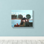 LEINWAND: Ehepaar in einer Kabine_ Leinwanddruck (Insitu (Holzboden))