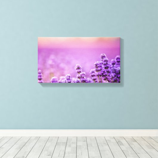 Leinwand - Englisch Lavender Field (Insitu (Holzboden))