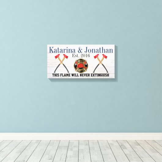 LEINWAND FIREFIGHTER LIEBE (Insitu (Holzboden))