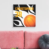 Leinwand "Flaming Basketball B/W" (Insitu (Wohnzimmer))