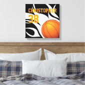 Leinwand "Flaming Basketball B/W" (Insitu (Schlafzimmer))