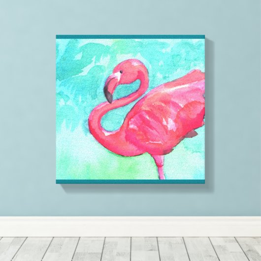 Leinwand Flamingo (Insitu (Holzboden))